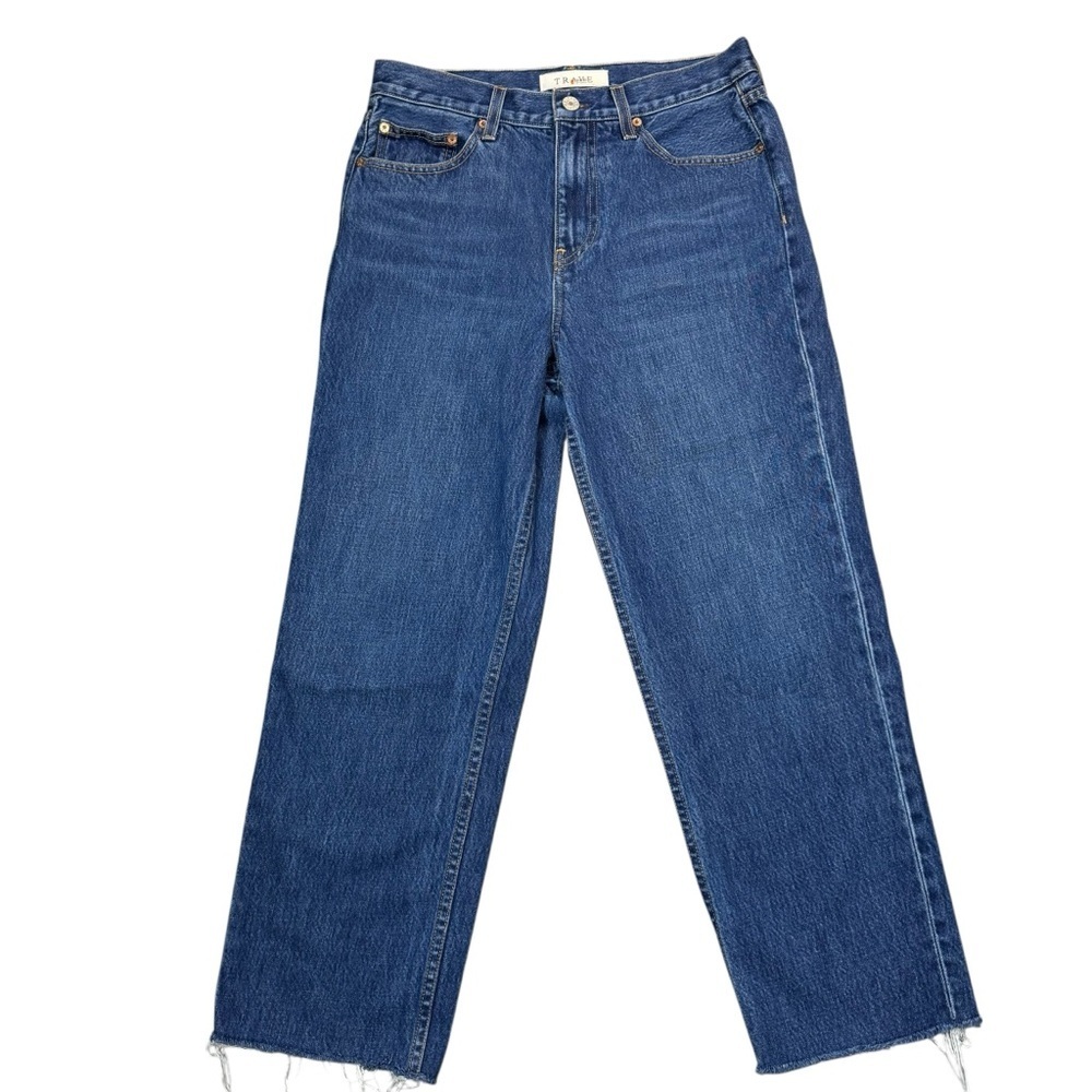 TRAVE Vivienne Cropped Straight-Leg Jeans In Borrowed Time Size 28 - Picture 3 of 12